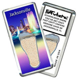 Jacksonville FootWhere® Souvenir Fridge Magnet. Made in USA-FootWhere® Souvenirs