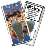 Kansas City FootWhere® Souvenir Fridge Magnet. Made in USA-FootWhere® Souvenirs