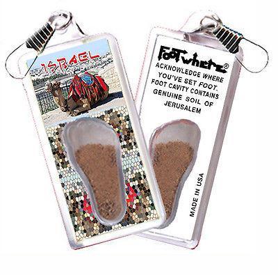 Jerusalem FootWhere® Souvenir Zipper-Pull. Made in USA-FootWhere® Souvenirs
