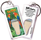 Key West, FL FootWhere® Souvenir Keychain. Made in USA-FootWhere® Souvenirs