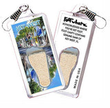 Key West, FL FootWhere® Souvenir Zipper-Pull. Made in USA-FootWhere® Souvenirs