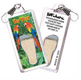 Key West, FL FootWhere® Souvenir Zipper-Pull. Made in USA-FootWhere® Souvenirs