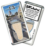 Long Beach FootWhere® Souvenir Fridge Magnet. Made in USA-FootWhere® Souvenirs