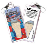 Long Beach FootWhere® Souvenir Zipper-Pull. Made in USA-FootWhere® Souvenirs