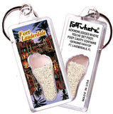 Fort Lauderdale FootWhere® Souvenir Key Chain. Made in USA-FootWhere® Souvenirs