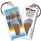Little Rock FootWhere® Souvenir Keychains. 6 Piece Set. Made in USA-FootWhere® Souvenirs