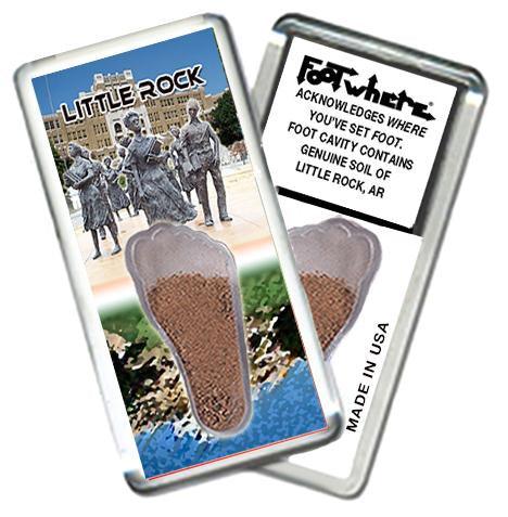 Little Rock FootWhere® Souvenir Magnet. Made in USA-FootWhere® Souvenirs