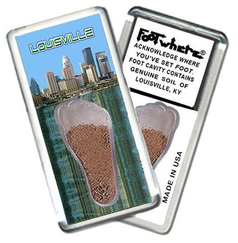 Louisville FootWhere® Souvenir Fridge Magnet. Made in USA-FootWhere® Souvenirs