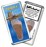 Mobile, AL FootWhere® Souvenir Fridge Magnet. Made in USA-FootWhere® Souvenirs