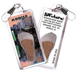 Mobile, AL FootWhere® Souvenir Zipper-Pull. Made in USA-FootWhere® Souvenirs