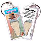 Myrtle Beach FootWhere® Souvenir Key Chain. Made in USA-FootWhere® Souvenirs