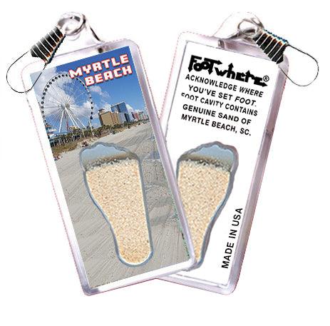 Myrtle Beach FootWhere® Souvenir Zipper-Pull. Made in USA - FootWhere® Souvenir Shop