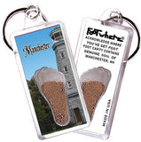Manchester FootWhere® Souvenir Keychain. Made in USA-FootWhere® Souvenirs