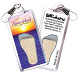 Marco Island FootWhere® Souvenir Zipper-Pull. Made in USA-FootWhere® Souvenirs
