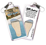 Marco Island FootWhere® Souvenir Zipper-Pull. Made in USA-FootWhere® Souvenirs