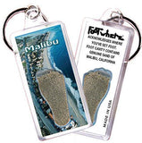 Malibu FootWhere® Souvenir Keychain. Made in USA-FootWhere® Souvenirs