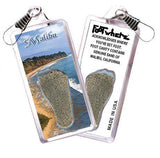 Malibu FootWhere® Souvenir Zipper-Pull. Made in USA-FootWhere® Souvenirs