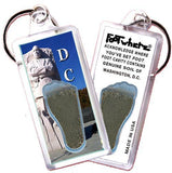 Washington, D.C. FootWhere® Souvenir Keychain. Made in USA-FootWhere® Souvenirs