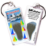 Milwaukee FootWhere® Souvenir Keychain. Made in USA-FootWhere® Souvenirs