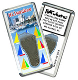 Milwaukee FootWhere® Souvenir Fridge Magnet. Made in USA-FootWhere® Souvenirs