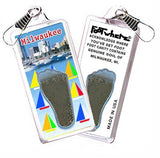 Milwaukee FootWhere® Souvenir Zipper-Pull. Made in USA-FootWhere® Souvenirs