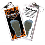 Milwaukee FootWhere® Souvenir Zipper-Pull. Made in USA-FootWhere® Souvenirs