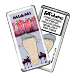 Miami FootWhere® Souvenir Fridge Magnets. 6 Piece Set. Made in USA - FootWhere® Souvenir Shop