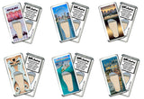 Miami FootWhere® Souvenir Fridge Magnets. 6 Piece Set. Made in USA - FootWhere® Souvenir Shop