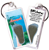 Minneapolis FootWhere® Souvenir Keychain. Made in USA-FootWhere® Souvenirs