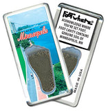 Minneapolis FootWhere® Souvenir Fridge Magnet. Made in USA-FootWhere® Souvenirs