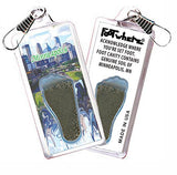 Minneapolis FootWhere® Souvenir Zipper-Pull. Made in USA-FootWhere® Souvenirs