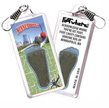 Minneapolis FootWhere® Souvenir Zipper-Pull. Made in USA-FootWhere® Souvenirs