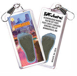 Minneapolis FootWhere® Souvenir Zipper-Pulls. 6 Piece Set. Made in USA-FootWhere® Souvenirs