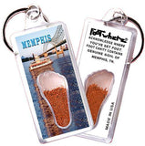 Memphis FootWhere® Souvenir Keychain. Made in USA-FootWhere® Souvenirs