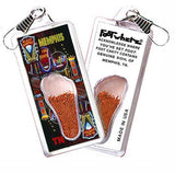 Memphis FootWhere® Souvenir Zipper-Pull. Made in USA-FootWhere® Souvenirs