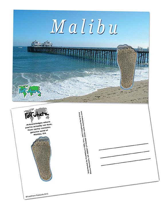 Malibu FootWhere® Souvenir Postcard-FootWhere® Souvenirs