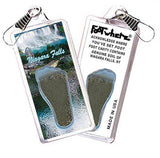 Niagara Falls, NY FootWhere® Souvenir Zipper-Pull. Made in USA-FootWhere® Souvenirs