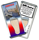 Norfolk FootWhere® Souvenir Fridge Magnets. 6 Piece Set. Made in USA - FootWhere® Souvenir Shop