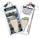 Norfolk FootWhere® Souvenir Zipper-Pull. Made in USA-FootWhere® Souvenirs