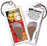 New Orleans FootWhere® Souvenir Keychain. Made in USA-FootWhere® Souvenirs