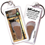 New Orleans FootWhere® Souvenir Keychain. Made in USA-FootWhere® Souvenirs