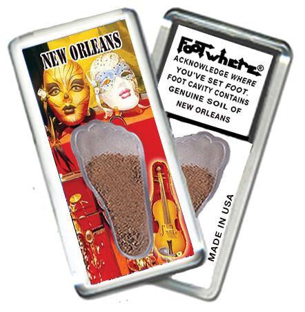 New Orleans FootWhere® Souvenir Magnet. Made in USA-FootWhere® Souvenirs
