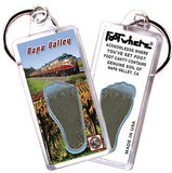 Napa Valley FootWhere® Souvenir Keychain. Made in USA-FootWhere® Souvenirs