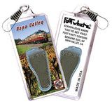 Napa Valley FootWhere® Souvenir Zipper-Pull. Made in USA-FootWhere® Souvenirs