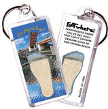 New Smyrna Beach FootWhere® Key Chain. Made in USA-FootWhere® Souvenirs