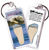 New Smyrna Beach FootWhere® Key Chain. Made in USA-FootWhere® Souvenirs
