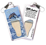 New Smyrna Beach FootWhere® Souvenir Zipper-Pull. Made in USA-FootWhere® Souvenirs