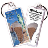 New York City FootWhere® Souvenir Keychain. Made in USA - FootWhere® Souvenir Shop
