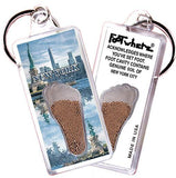 New York City FootWhere® Souvenir Keychain. Made in USA - FootWhere® Souvenir Shop