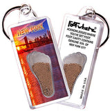 New York City FootWhere® Souvenir Keychain. Made in USA - FootWhere® Souvenir Shop